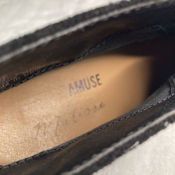 Matisse Booties Sz 9.5 M Women Amuse Society Ankle Black Geometric Whimsigoth - Picture 10 of 10